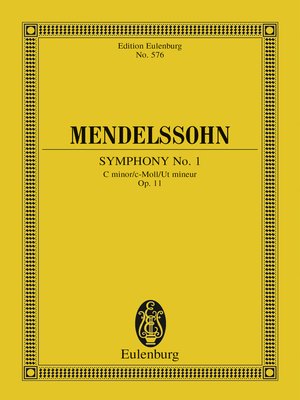 cover image of Symphony No. 1 C minor